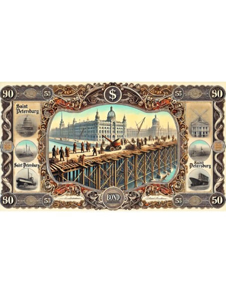 1901 - QUATRIEME EMPRUNT DE LA VILLE DE ST. PETERSBOURG, 1901 (OBBLIG. 4,5% DA 1.875 RUBLI)