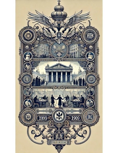 1909 - GOUVERNEMENT IMPERIAL DE RUSSIE - EMPRUNT DE L'ETAT RUSSE 4,5% DE 1909 (OBBLIG. DA 187 RUBLI)