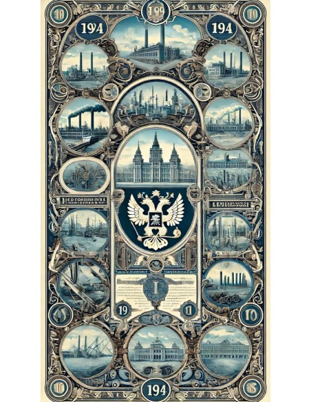 1894 - GOUVERNEMENT IMPERIAL DE RUSSIE - EMPRUNT RUSSE 3% 625 Rbl OR (2500 F), 2 EMISSION, 1894