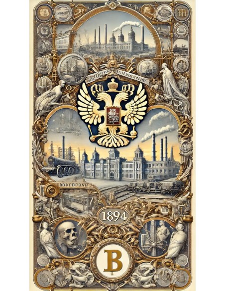 1894 - GOUVERNEMENT IMPERIAL DE RUSSIE - EMPRUNT RUSSE 3,5% 125 Rubli OR (500 F) DE 1894 (1 OBBLIGAZIONE)