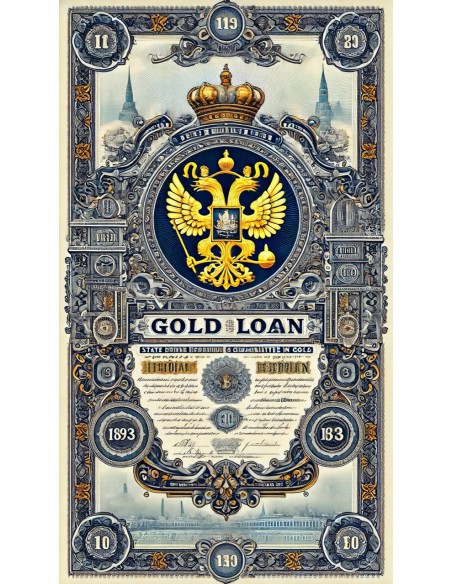 1893 - GOUVERNEMENT IMPERIAL DE RUSSIE - EMPRUNT RUSSE 4% 481,25 GOLD, CINQUIEME EMISSION, 1893 (5 OBBLIGAZIONI)