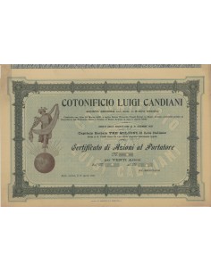 COTONIFICIO LUIGI CANDIANI - 20 AZIONI BUSTO A. 1900