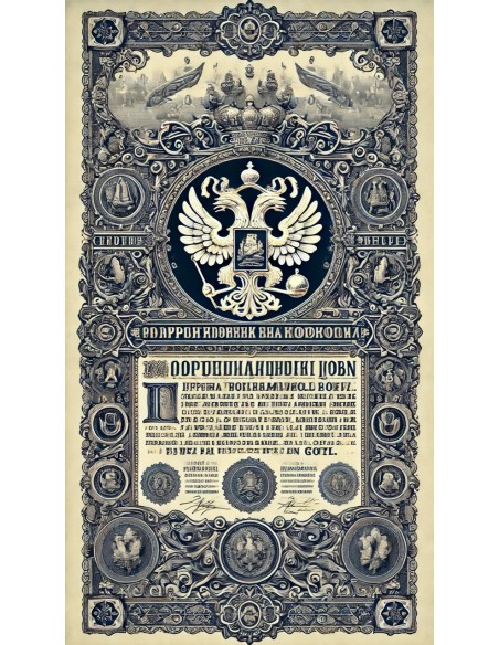 1894 - GOUVERNEMENT IMPERIAL DE RUSSIE - EMPRUNT RUSSE 3% 125 RUBLI OR (500 F), SECONDE EMISSION, 1894 (1 OBBLIGAZIONE)
