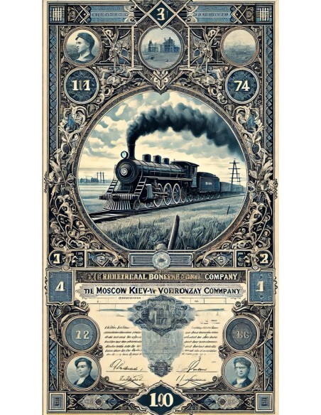 1903 - EMPRUNT 4% 1903 DE LA COMPAGNIE DU CHEMIN DE FER DE MOSCOU-KIEV-VORONEGE 187 RUBLI