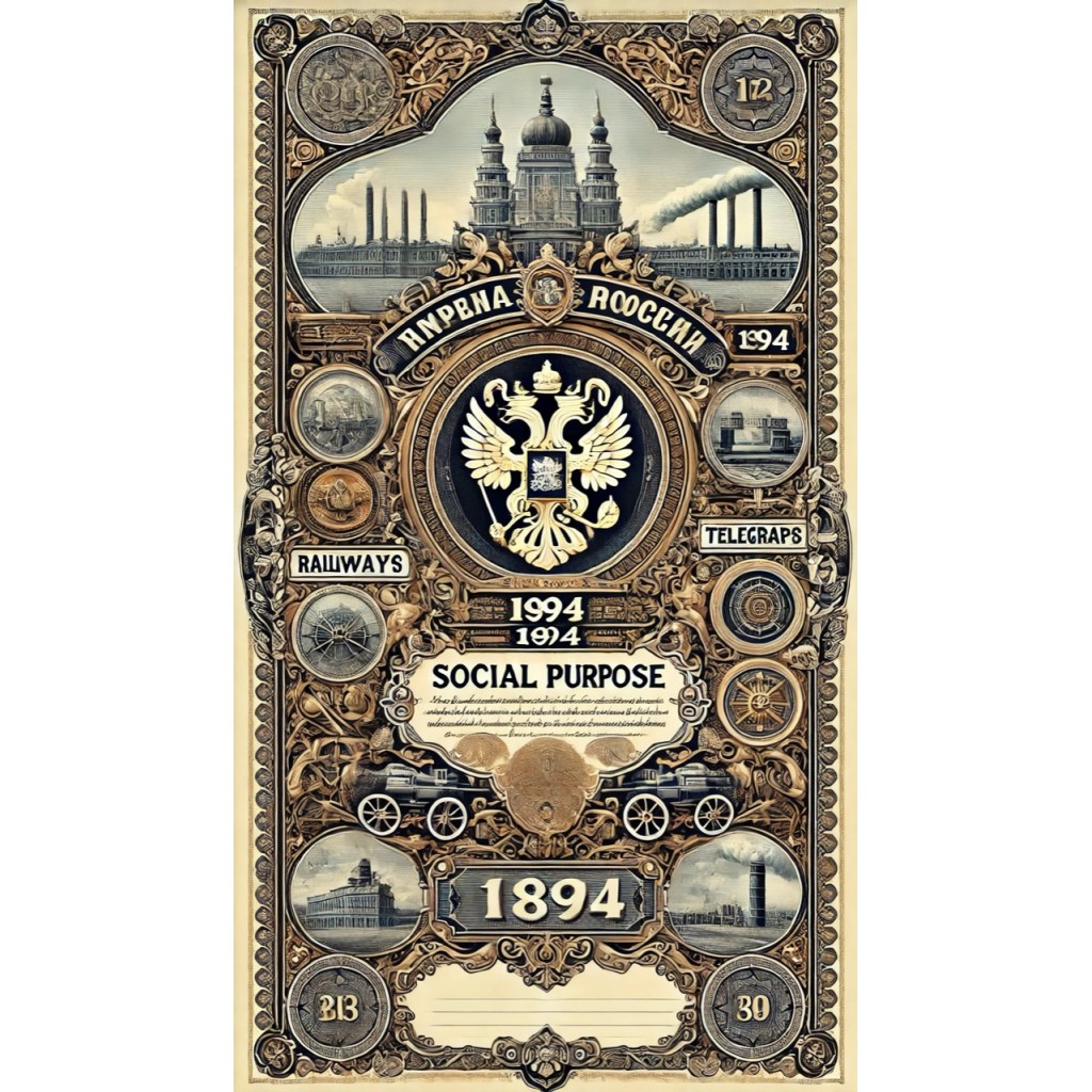 1894 - KAISERLICH RUSSISCHE REGIERUNG 4% 1.000...