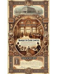 BANQUE DU CAIRE LIMITED - 5 AZIONI - 1907 2