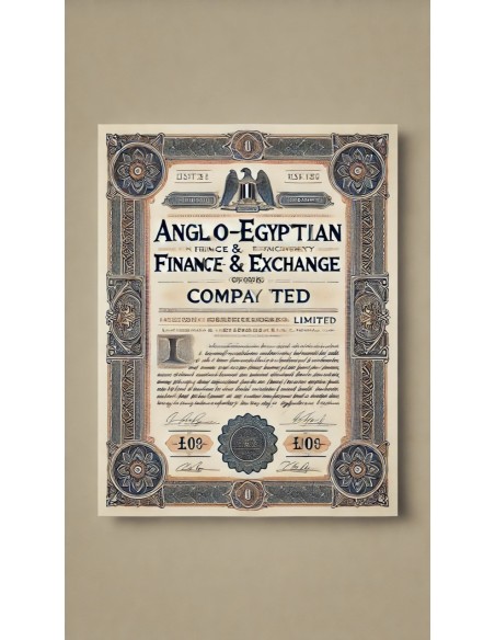 1920 - ANGLO-EGYPTIAN FINANCE AND EXCHANGE - 100 AZIONI