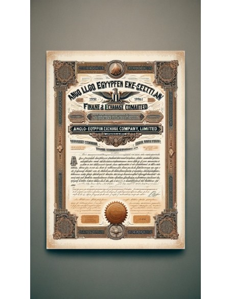 1920 - ANGLO-EGYPTIAN FINANCE AND EXCHANGE - 25 AZIONI