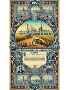 1956 - SUCRERIES ET DE DISTILLERIE D'EGYPTE - 5 AZIONI -... 2