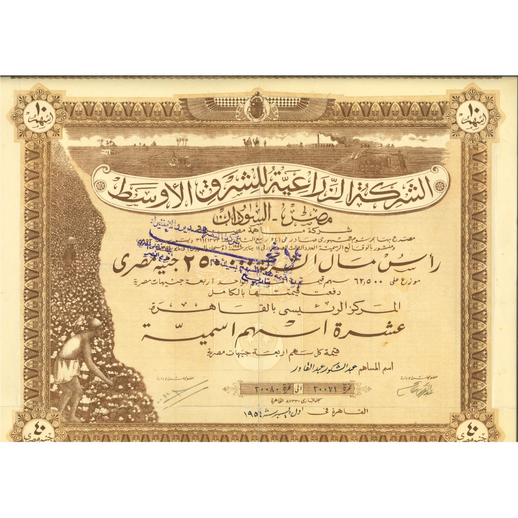 1951 - AGRICOLA DEL MEDIO ORIENTE SOC. - 10...