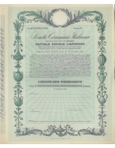 SOC. CERAMICA ITALIANA - AZIONI LAVENO 1883