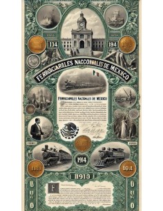 FERROCARRILES NACIONALES DE MEXICO - 1 OBBLIG. 1914 2