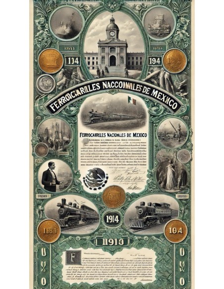 1914 - FERROCARRILES NACIONALES DE MEXICO - BONDS 6% OR