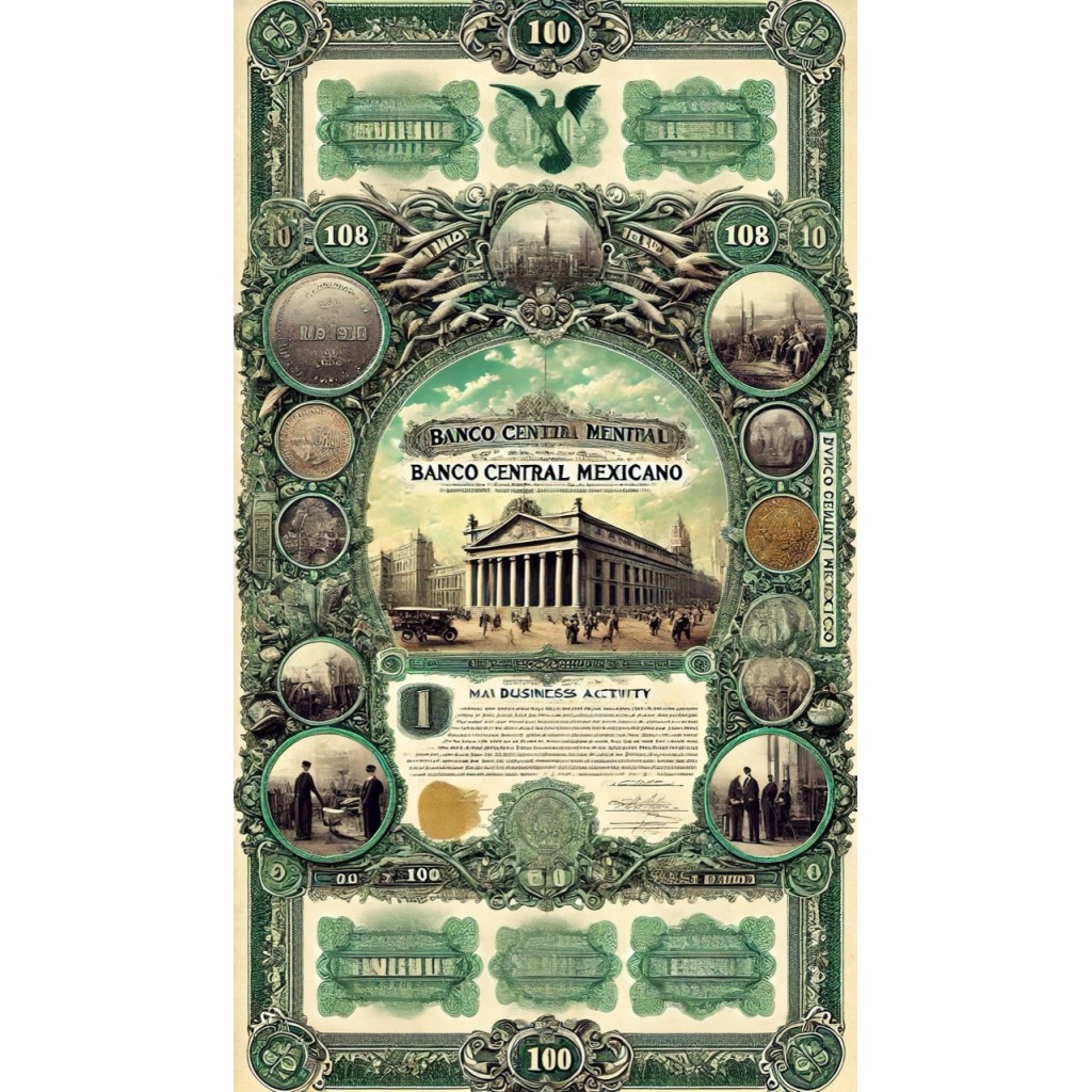 1908 - BANCO CENTRAL MEXICANO $ 100...