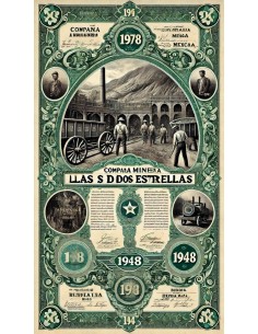 COMPANIA MINERA LAS DOS ESTRELLAS - 1 AZIONE 1948 2