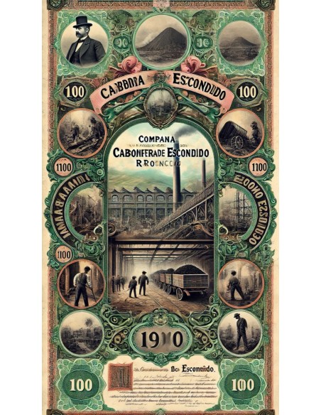 1910 - COMPANIA CARBONIFERA RIO ESCONDIDO S.A. 1 AZIONE