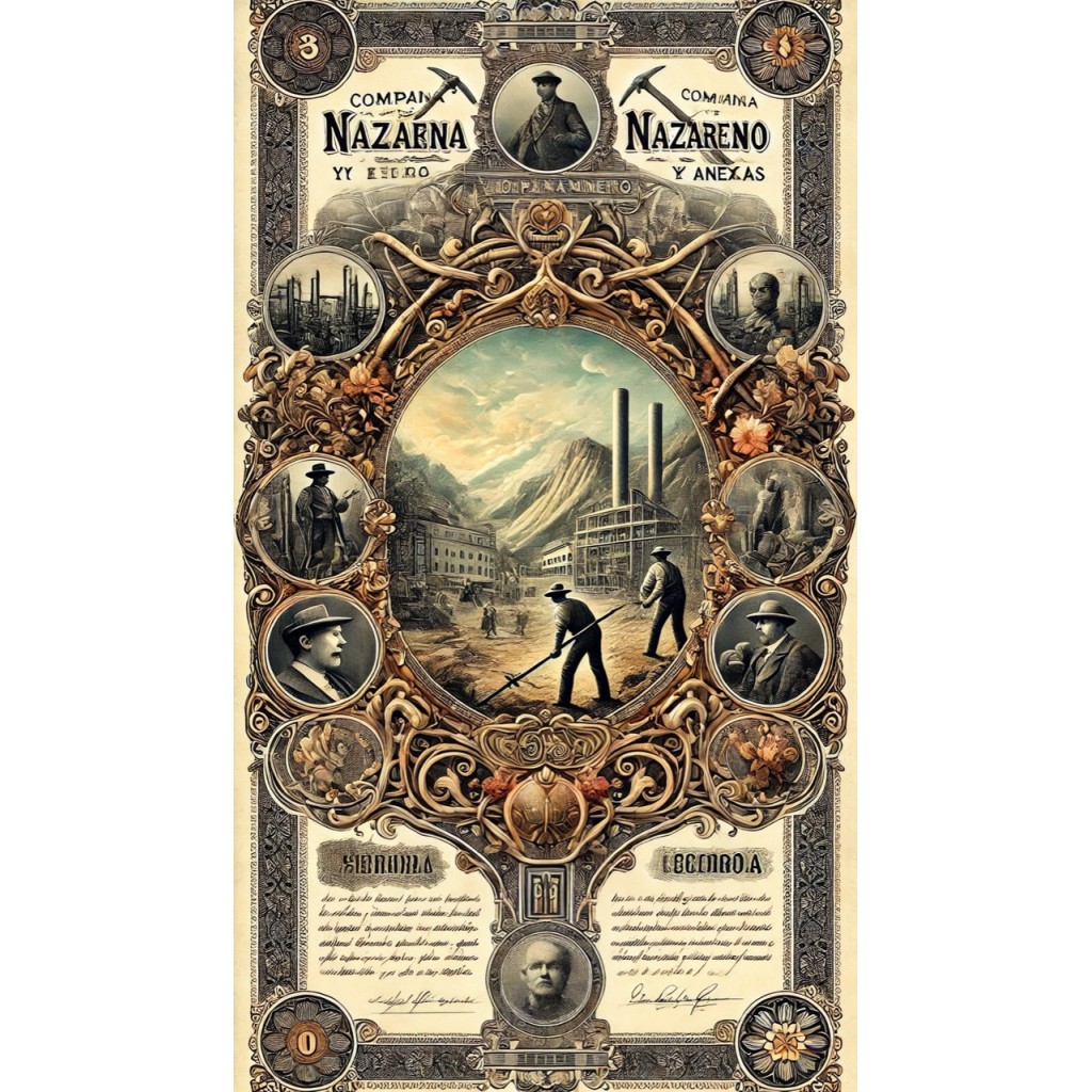 1910 - COMPANIA MINERA NAZARENO Y ANEXAS - $50