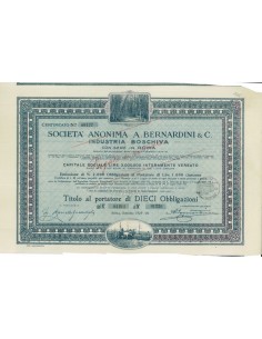 SOC. ANON. A. BERNARDINI E C. - 10 OBBLIG. ROMA 1929
