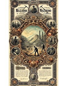 COMPANIA MINERA NAZARENO Y ANEXAS - 25 AZIONI - 1910 2