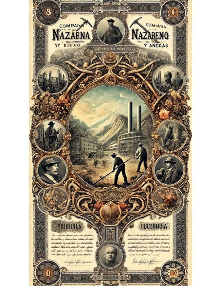 1910 - COMPANIA MINERA NAZARENO Y ANEXAS - 25 AZIONI