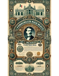 1907 - FERROCARRILES NACIONALES DE MEXICO 100 U.S. GOLD 2