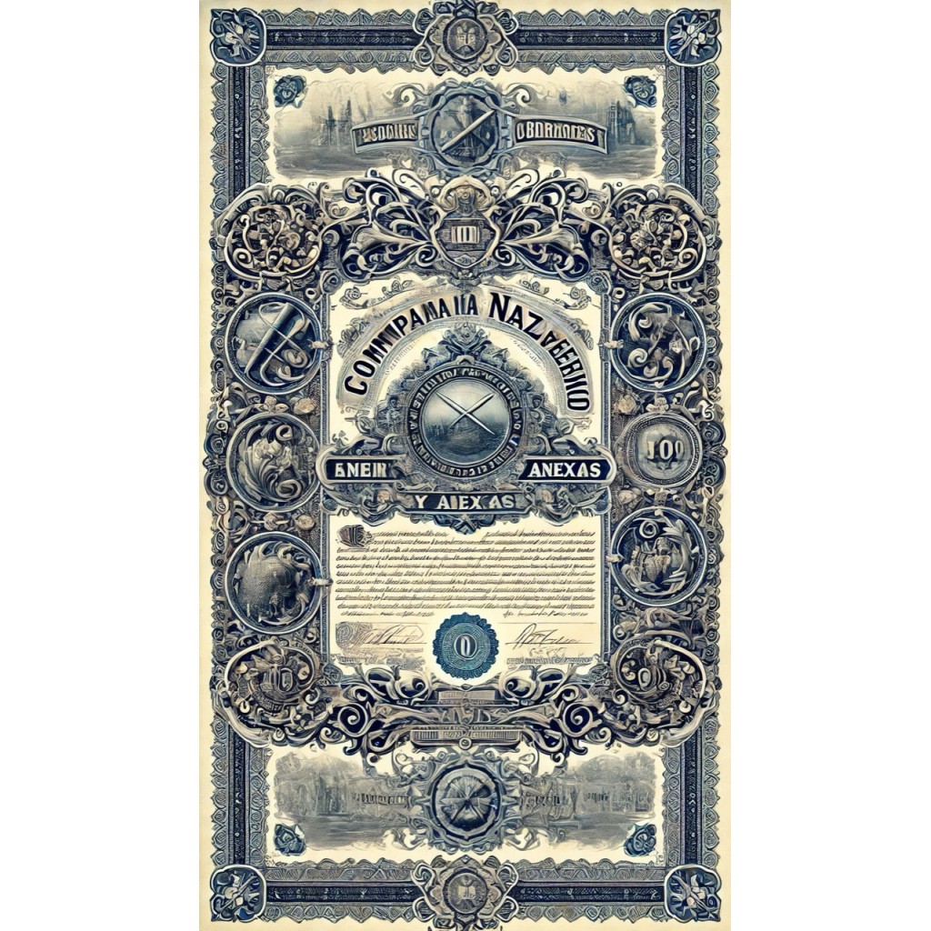 1910 - NAZARENO Y ANEXAS COMPANIA MINERA BONO...