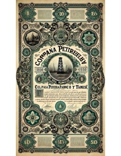 1914 - PETROLERA DEL PANUCO Y TAMESI (10 AZIONI) 2