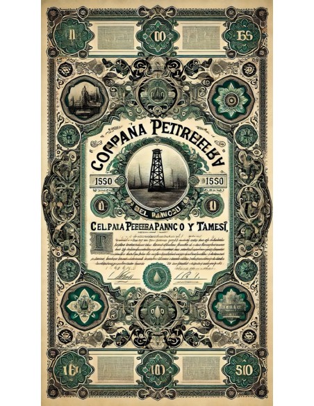 1914 - PETROLERA DEL PANUCO Y TAMESI (10 AZIONI)