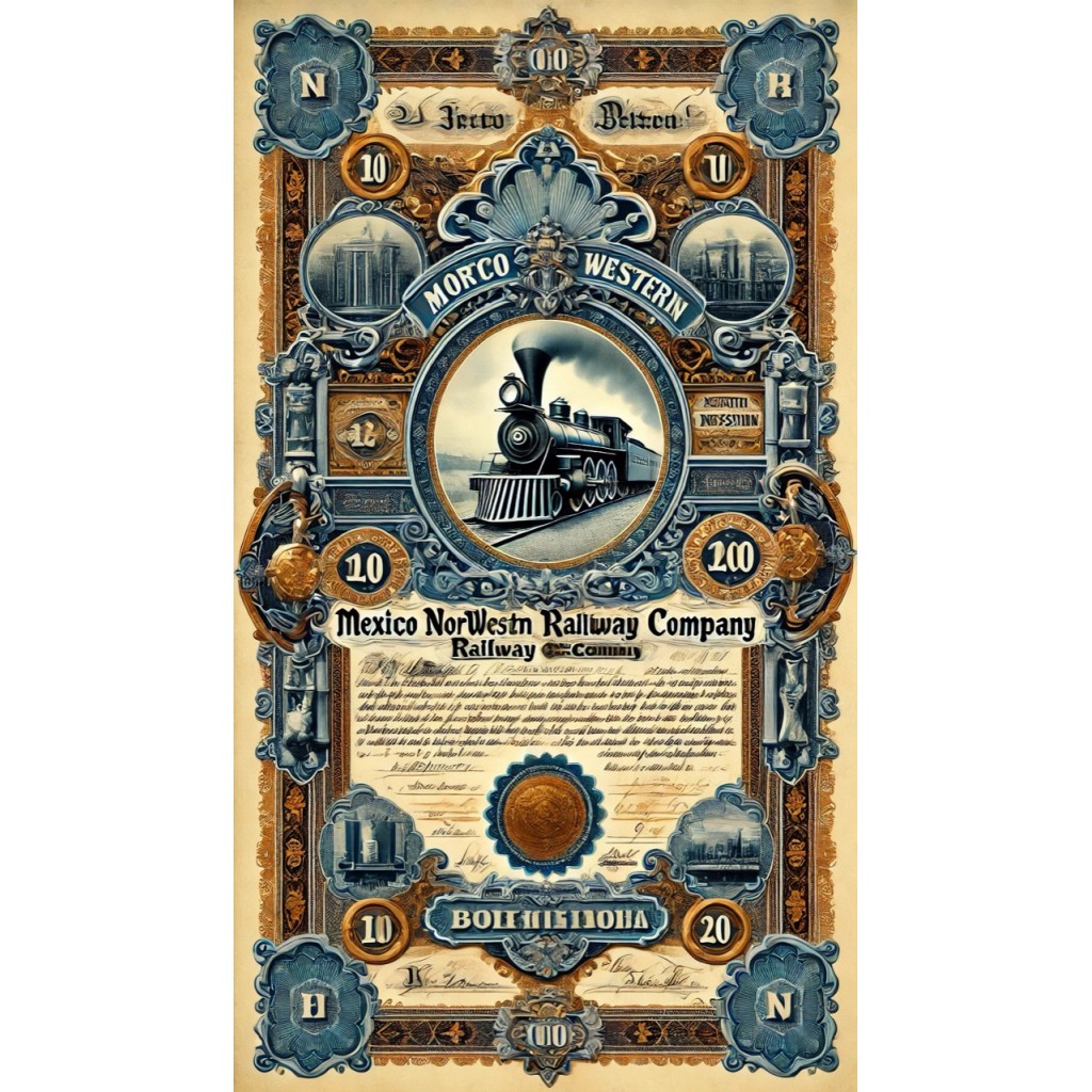1909 - MEXICO NORTH WESTERN RAILWAY COMP. $100