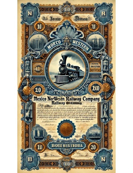 1909 - MEXICO NORTH WESTERN RAILWAY COMP. $100