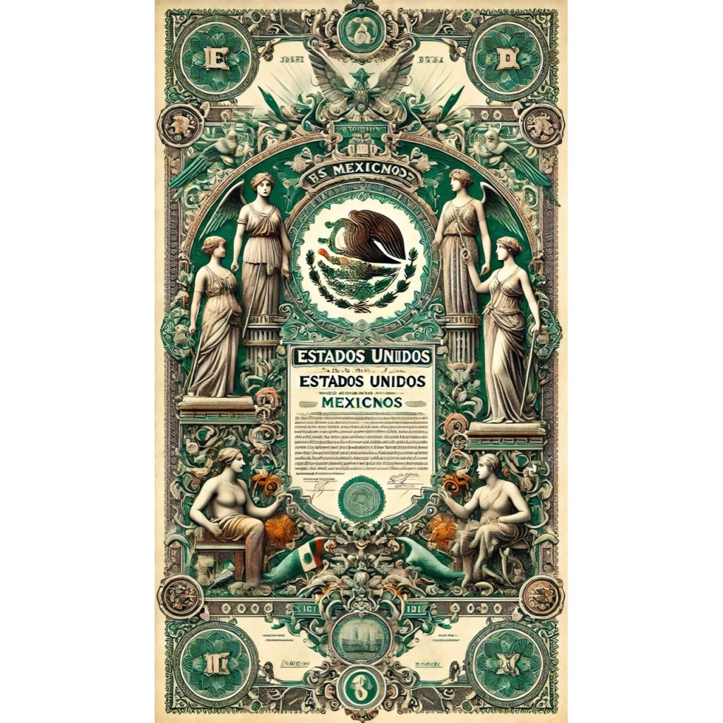 1898 - REPUBLICA MEXICANA 5% ESTADOS UNIDOS...