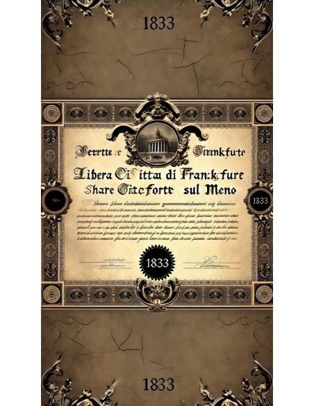 1833 - PROSPETTO DISTRIBUZIONE AZIONI - FRANCOFORTE SUL MENO