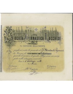 SOCIETA' GINNASTICA LUCCHESE - 1 OBBLIG. LUCCA 1884
