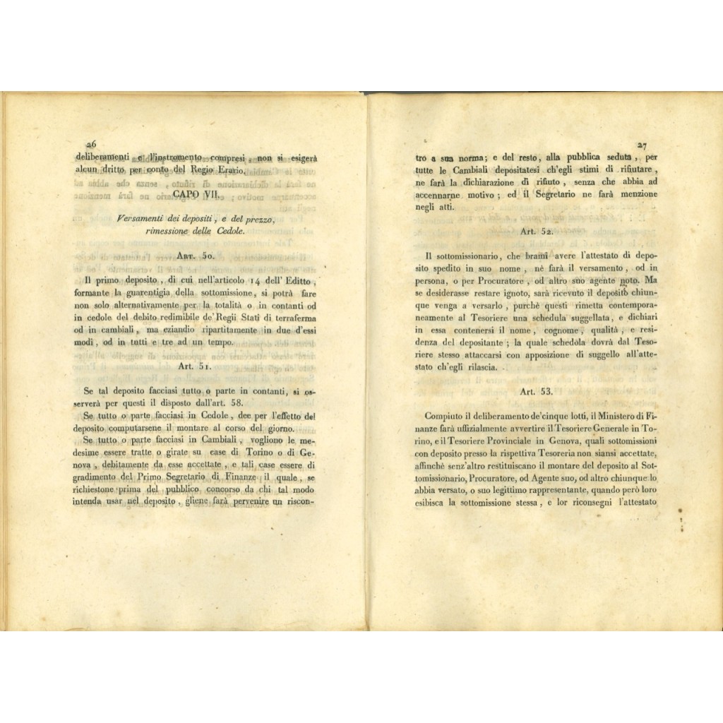 1831 - REGOLAMENTO ALIENAZIONE RENDITA DEBITO...