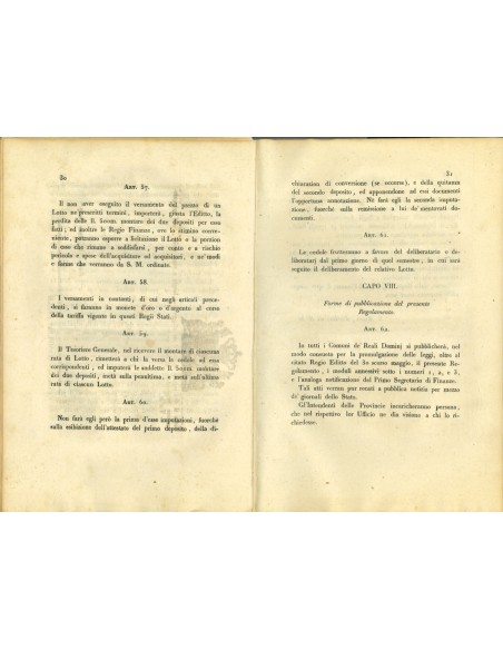 1831 - REGOLAMENTO ALIENAZIONE RENDITA DEBITO PUBBLICO