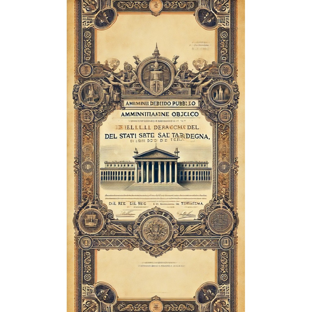 1834 - OBBLIGAZIONE AL PORTATORE PER 1000 LIRE