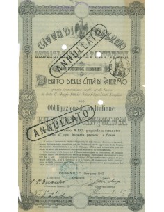 CITTA' DI PALERMO 1 OBBLIGAZIONE AL PORTATORE 1902