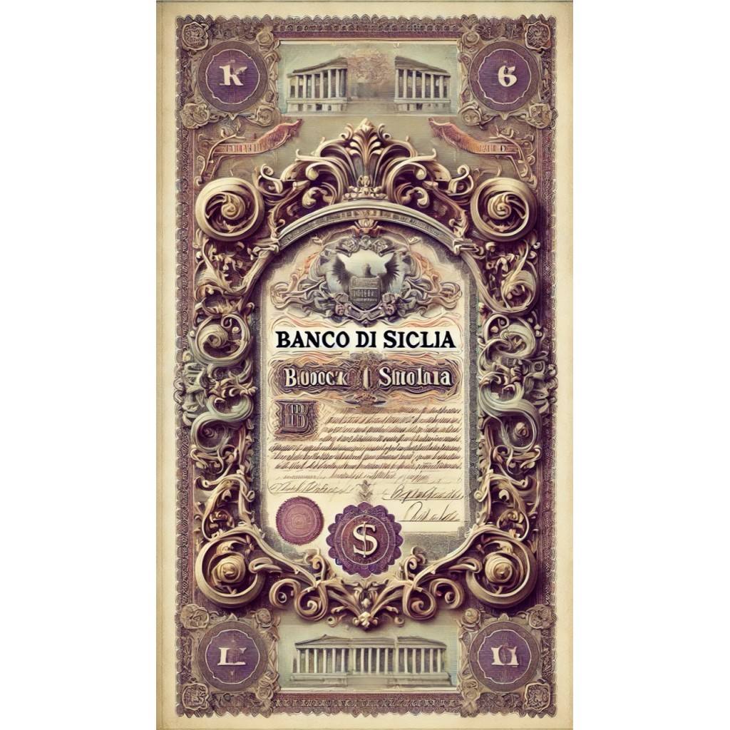 1884 - BANCO DI SICILIA - FEDE DI CREDITO...