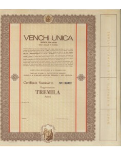 VENCHI UNICA - 3000 AZIONI TORINO 1934