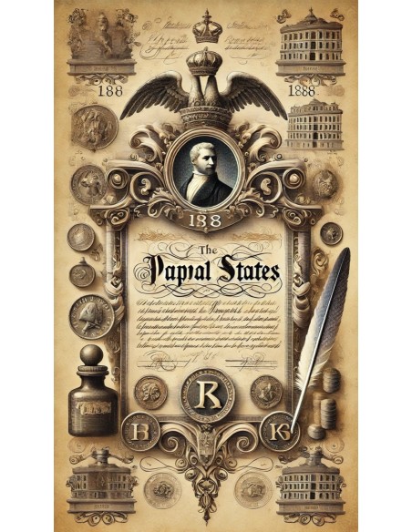 1832 - STATO PONTIFICIO - CERTIFICATO FRUTTIFERO - SERIE LIBERA