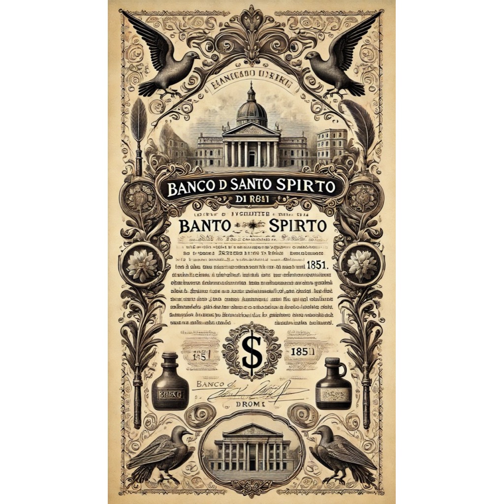 1851 - BANCO DI SANTO SPIRITO DI ROMA FEDE DI...