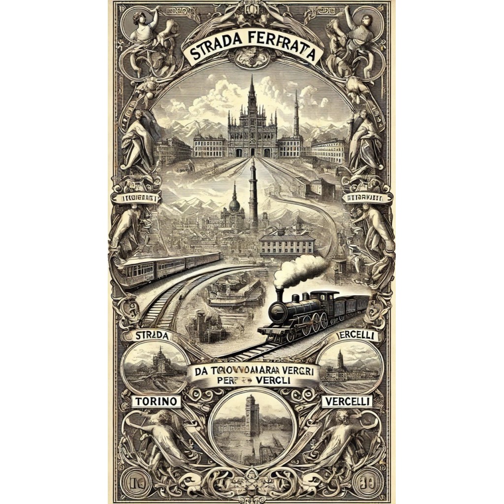 1856 - STRADA FERRATA DA TORINO A NOVARA PER...