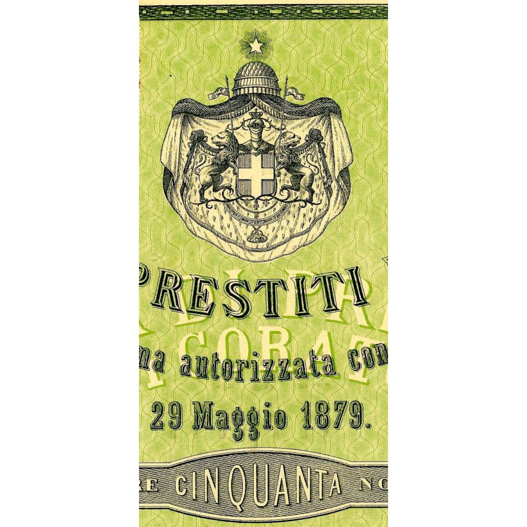 1881 - BANCA DI PRESTITI DI CORATO - 1 AZIONE...