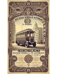 SOCIEDAD GENERAL DE AUTOBUSES DE MADRID - 1 AZIONE - 1922 2