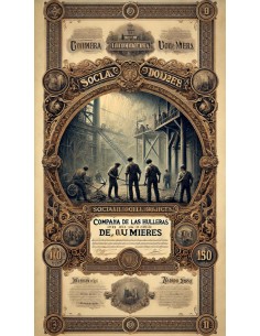 COMPANIA DE LAS HULLERAS DE UJO-MIERES - 5 AZIONI - 1904 2