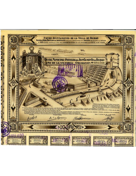 1939 - DEUDA MUNICIPAL UNIFICADA DEL AYUNTAMIENTO DE BILBAO