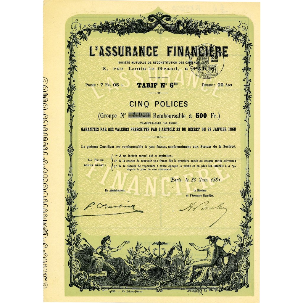 1881 - L'ASSURANCE FINANCIERE