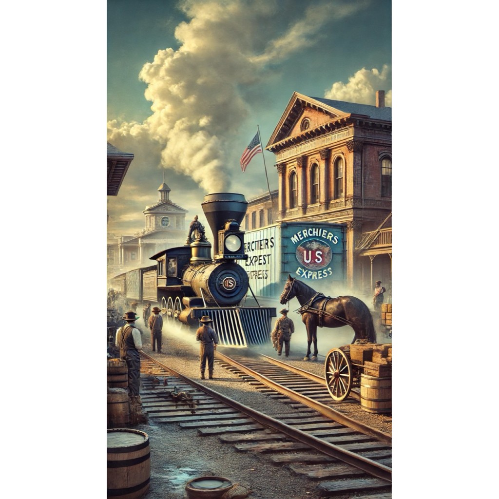 1863 - MERCHANTS UNION EXPRESS CO. 100 AZIONI