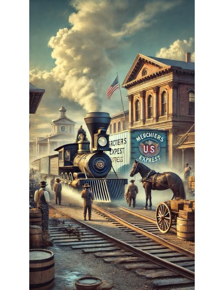 1863 - MERCHANTS UNION EXPRESS CO. 100 AZIONI