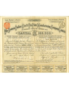 1892 - THE BONARA ITALIAN STEEL & TIN PLATE MANUFACTURING...